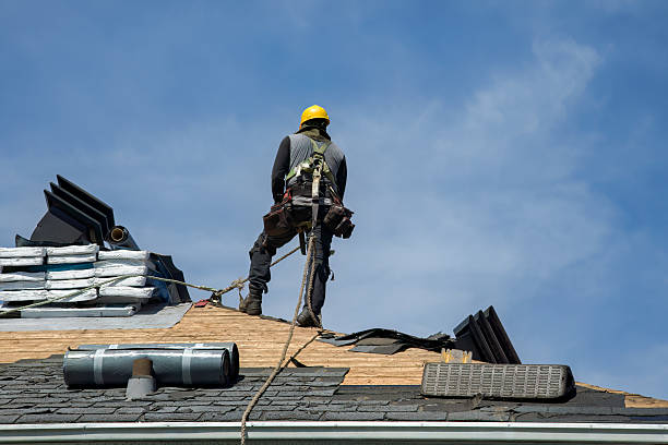 Professional Gutter Installation technician working in Morristown, OH